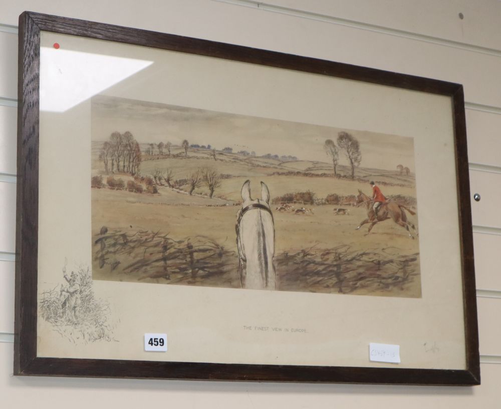 Charles Johnson Payne (Snaffles), limited edition print, The Finest View in Europe, signed in pencil, 41 x 66cm
